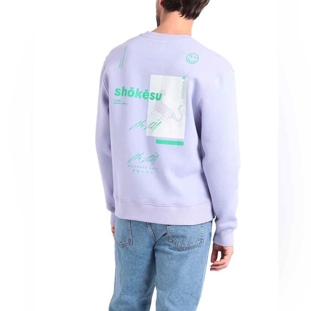TopMan Lilac Graphic Crewneck